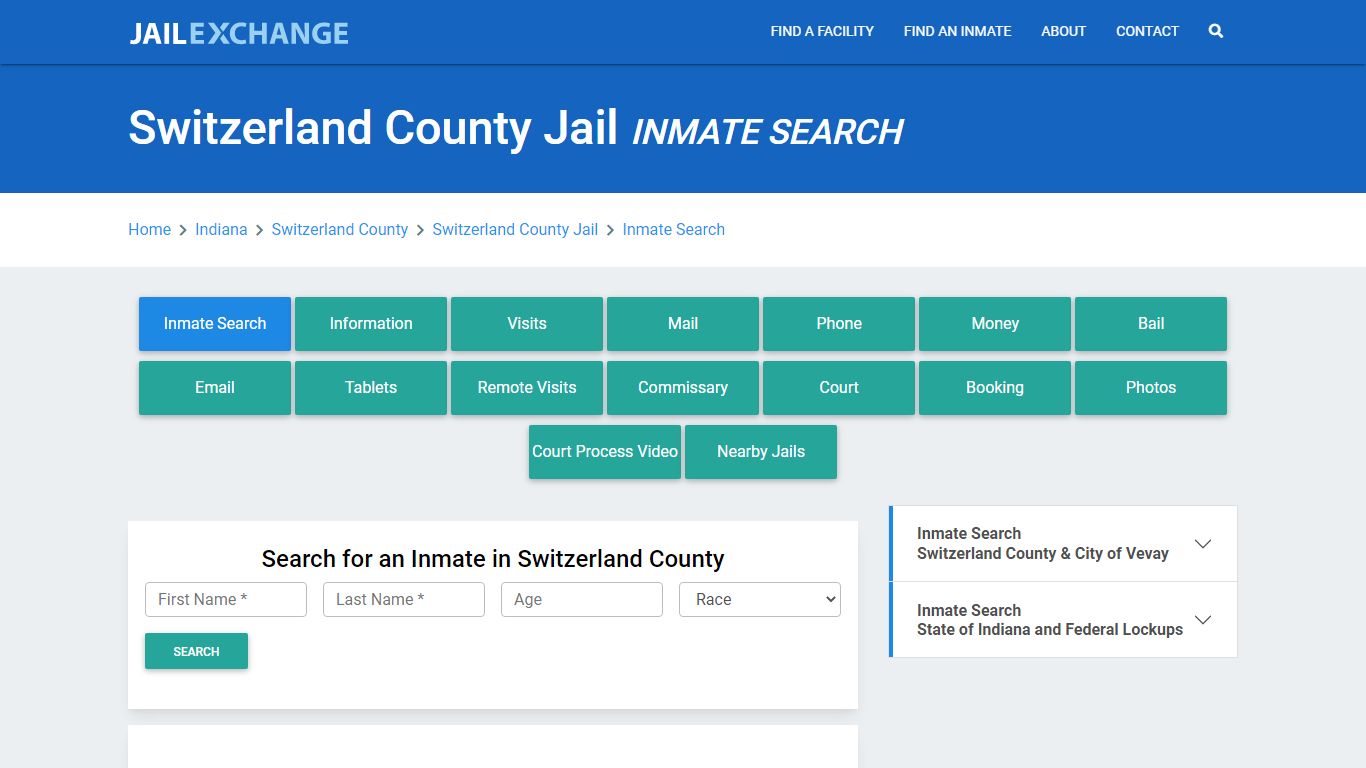 Switzerland County Jail, IN Inmate Search: Roster & Mugshots