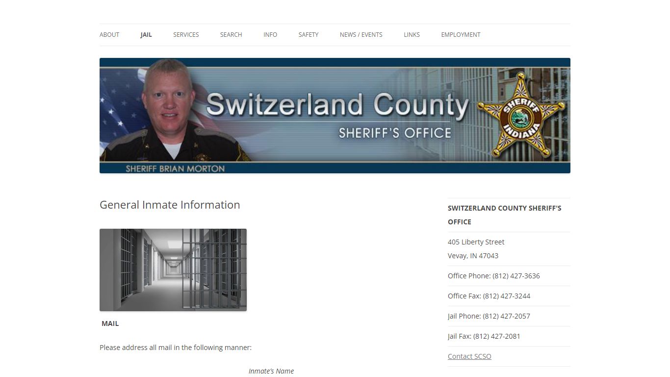 General Inmate Information - Switzerland County Sheriff’s Office